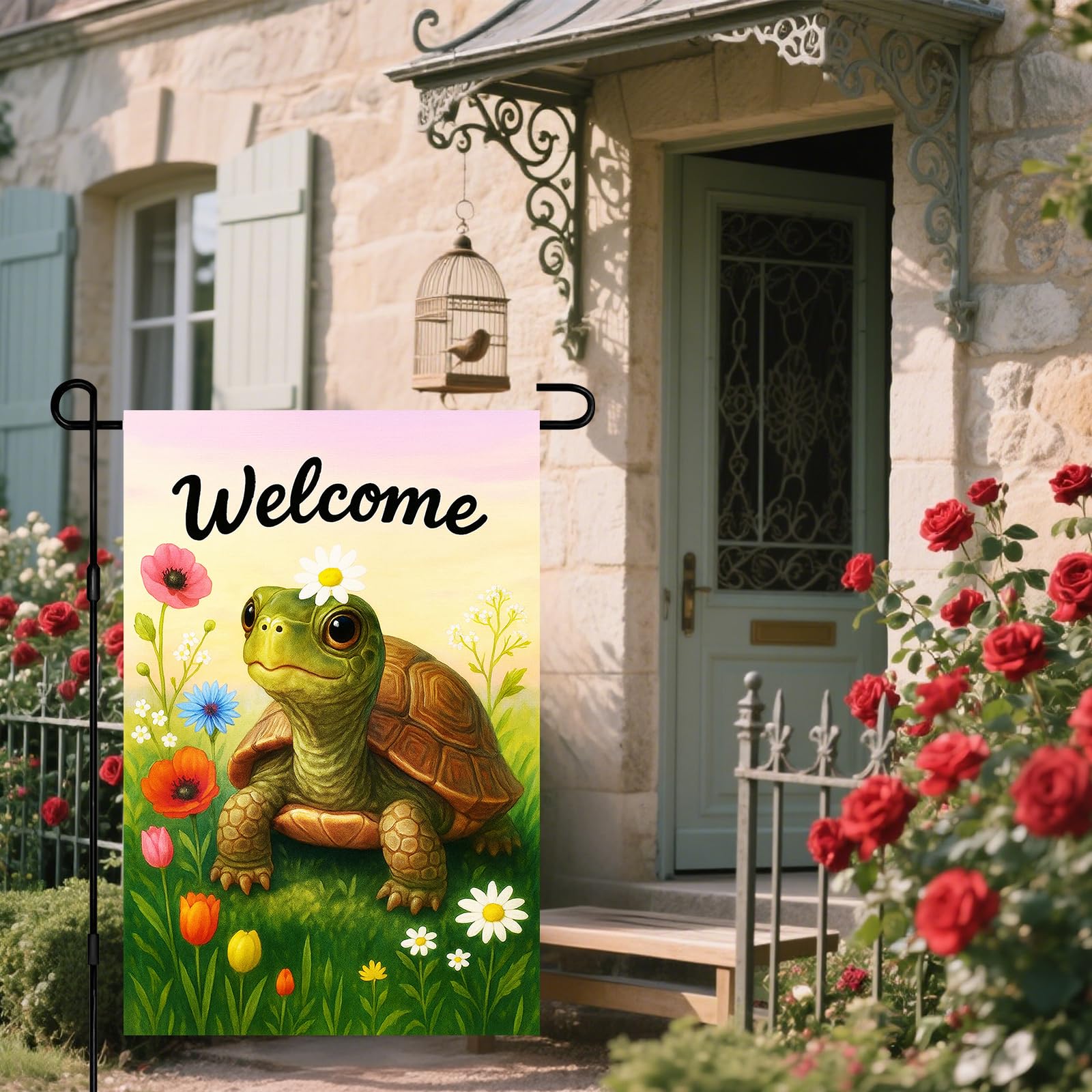 IVN outdoor decoration flag ideal for porches, lawns and driveways.