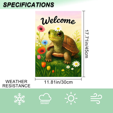 IVN Turtle Flag features wildflowers scene for a warm outdoor welcome.
