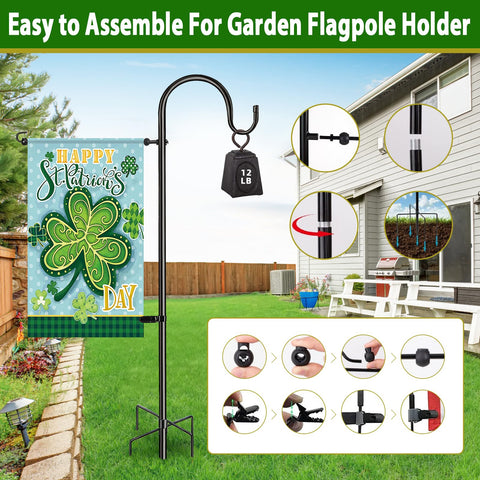 IVOODi flag stand with weatherproof finish resists rust for outdoor use
