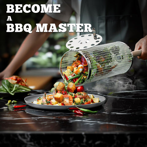 ivtivfu bbq must-have basket perfect for veggies, shrimp, and small meats