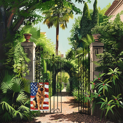 iweeta American flag backdrop with double-sided painting visible from both sides