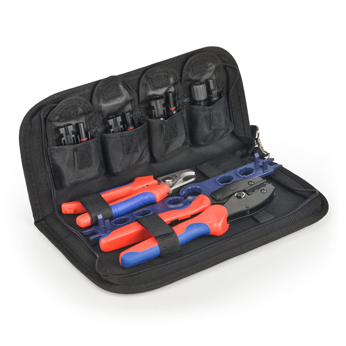 IWISS iCrimp solar panel crimping tool kit assembled for fast, reliable installation.