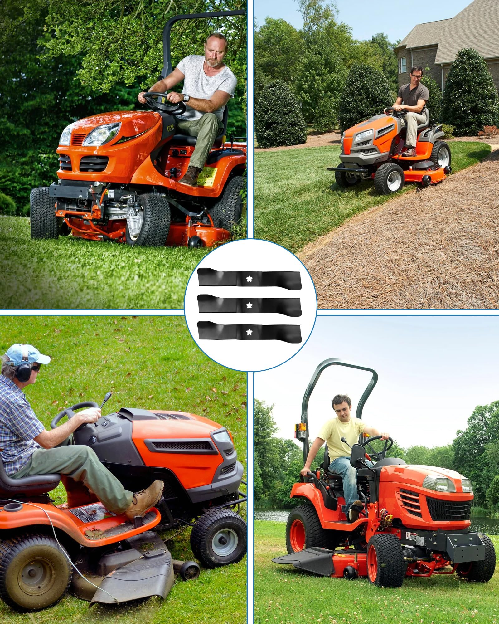 IWIWE 588811002 rust-resistant coating for durable mowing performance.