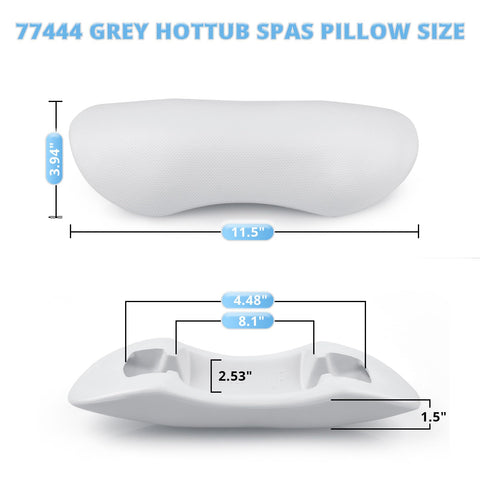 IWIWE 77444 grey spa neck pillow, side profile, cushions neck and upper back.