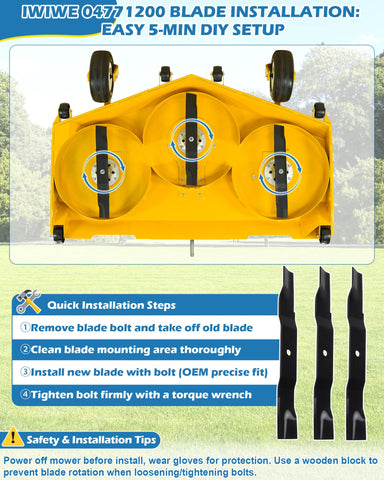 IWIWE Ariens IKON XL 52-inch blade with rust-resistant coating