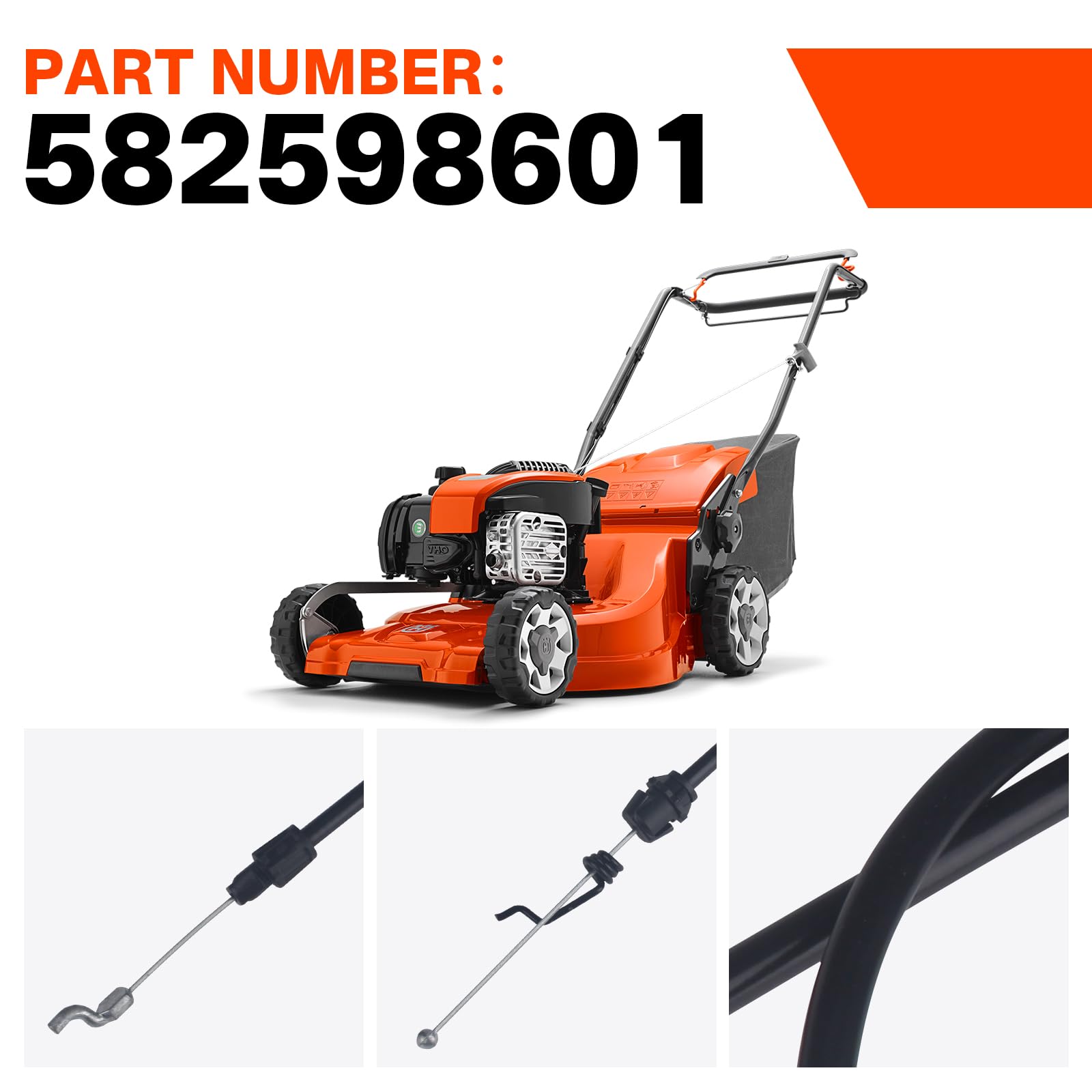 IWIWE upgraded drive cable uses durable materials for long-lasting mowing performance.