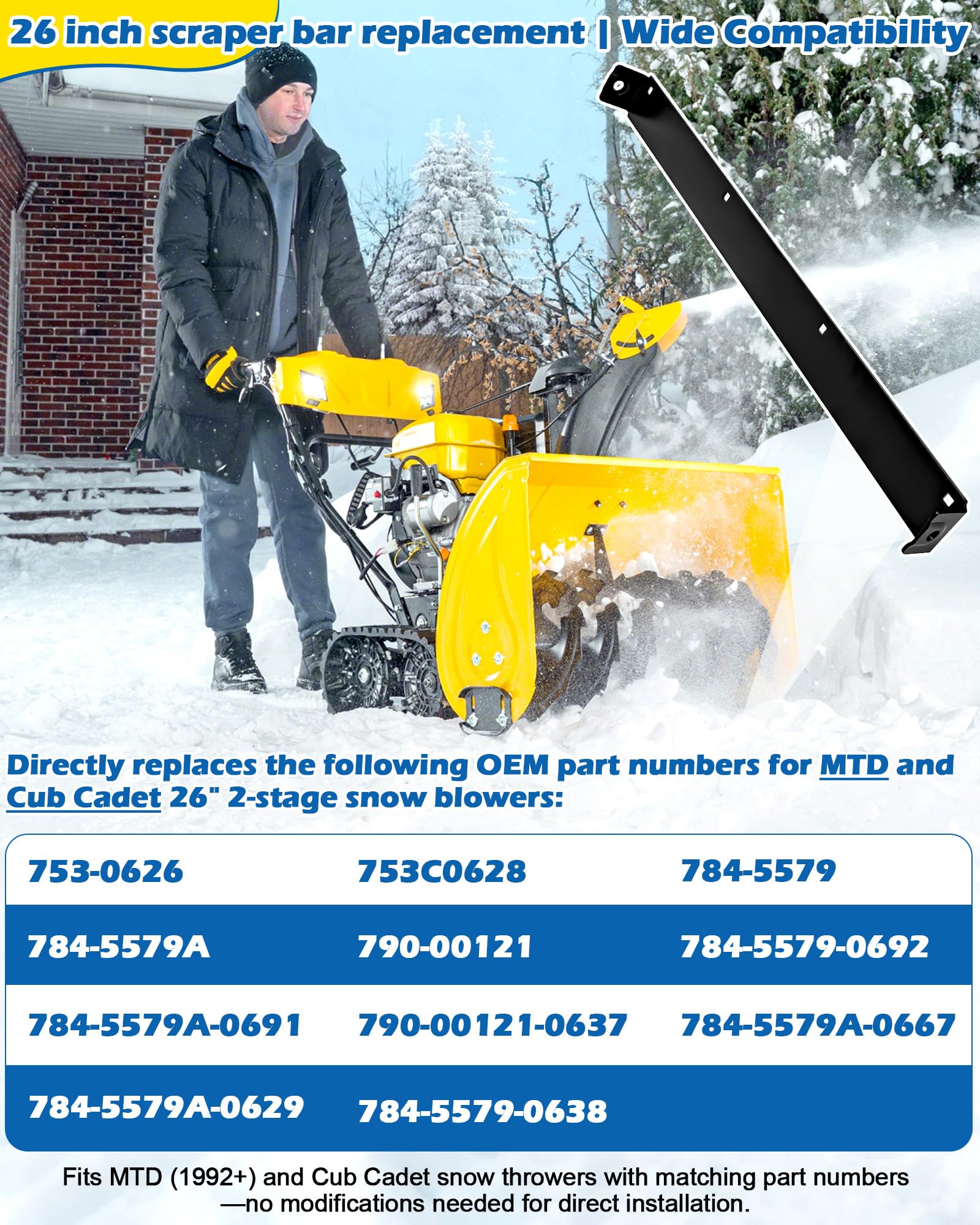 IWIWE rust-proof finish provides long-lasting winter performance.