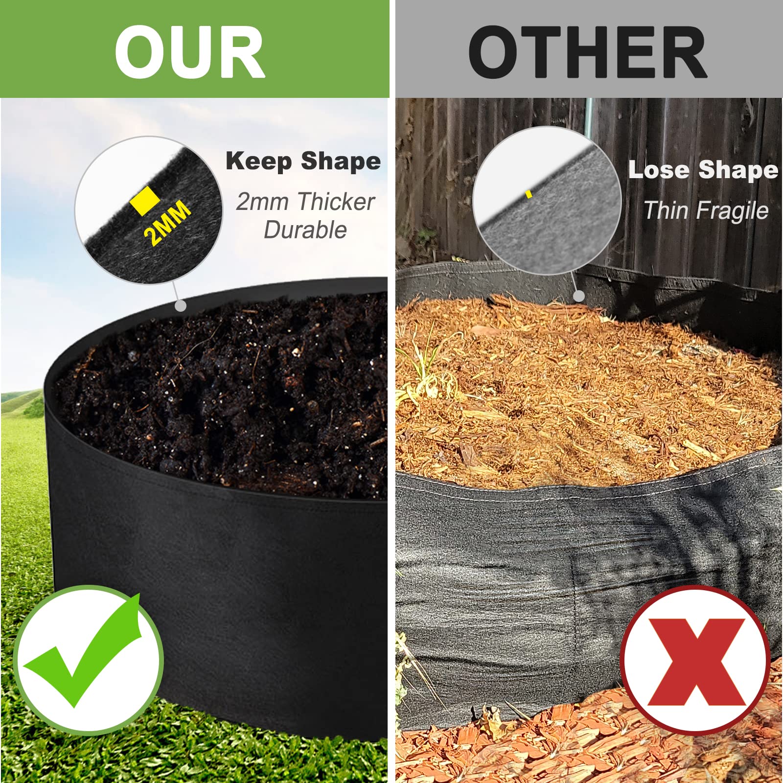 IWNTWY reusable durable grow bag designed for year-round use.