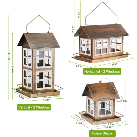 IWNTWY heavy duty metal feeder with weatherproof finish for outdoor use.