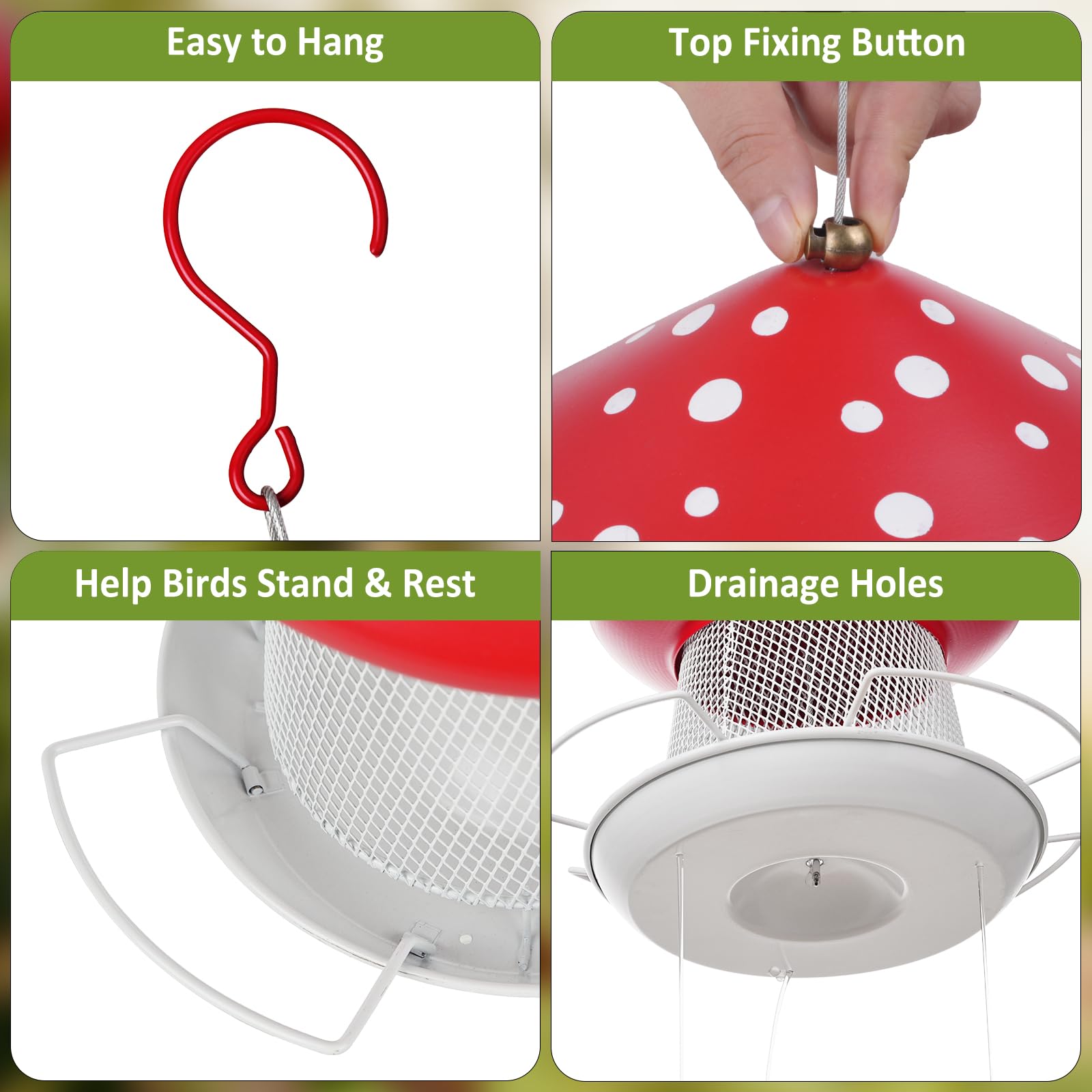 IWNTWY outdoor large-capacity feeder reduces refills and keeps birds fed