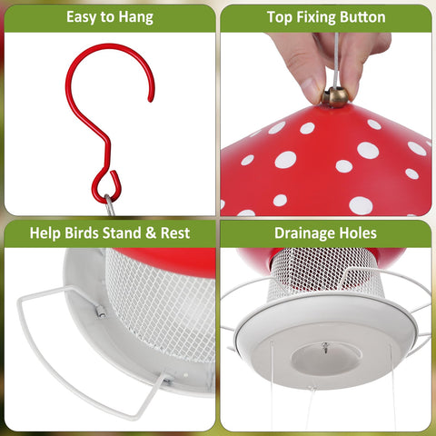 IWNTWY outdoor large-capacity feeder reduces refills and keeps birds fed