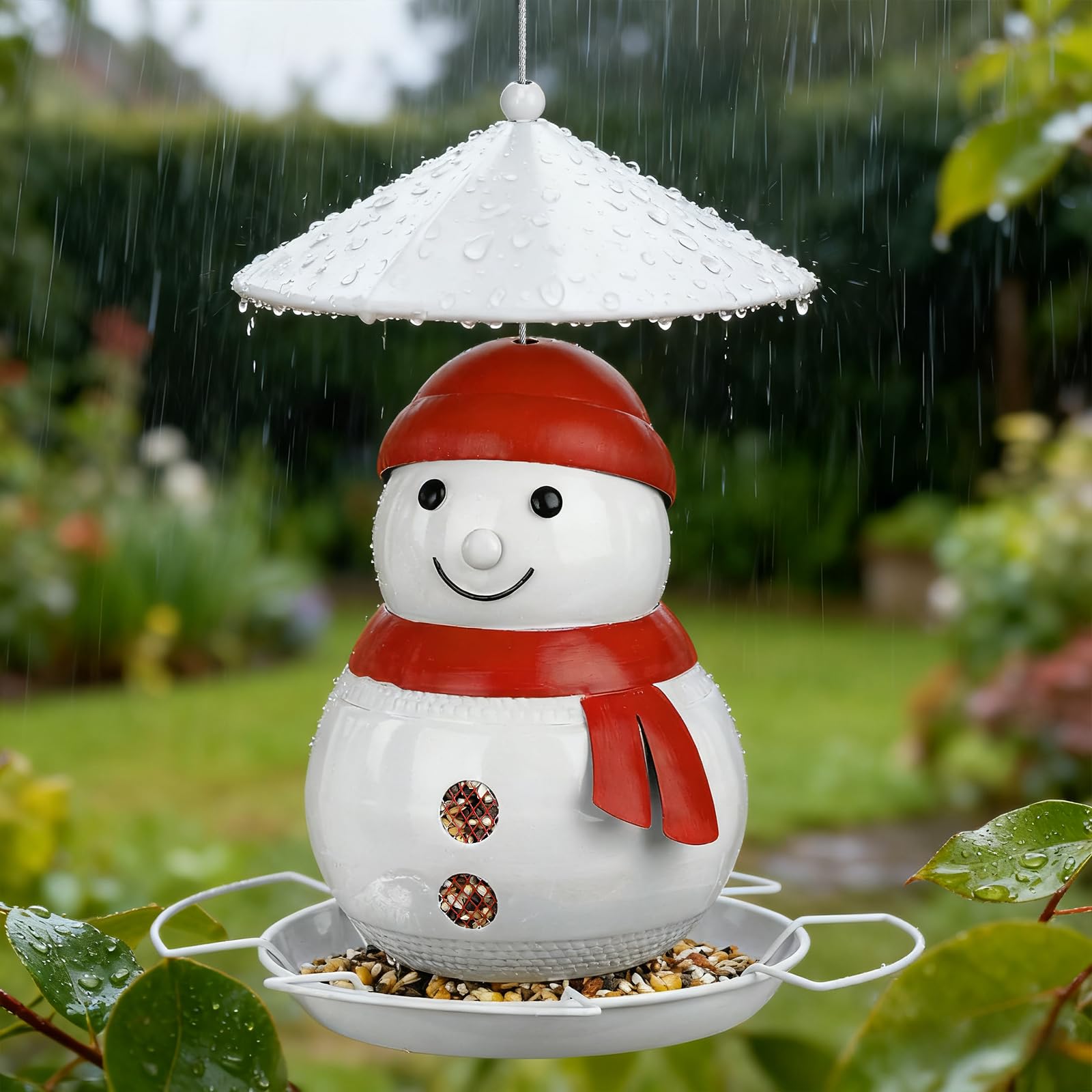 IWNTWY outdoor hanging bird feeder designed for gardens and patios