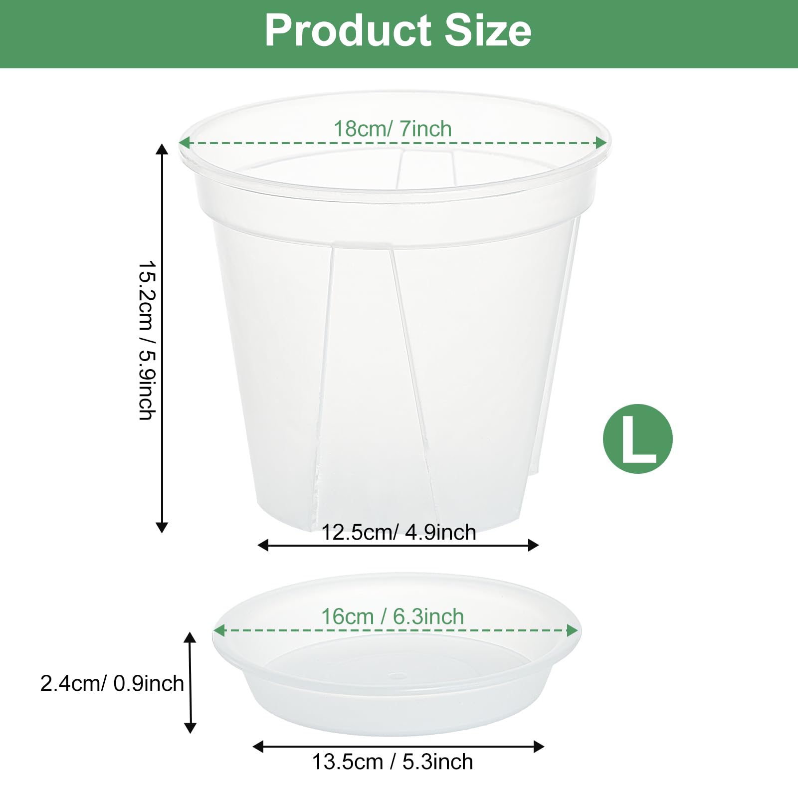 IWNTWY 7 inch drainage holes and saucers protect surfaces and manage water