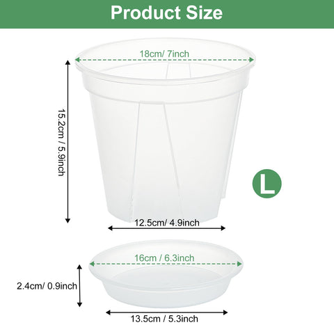 IWNTWY 7 inch drainage holes and saucers protect surfaces and manage water