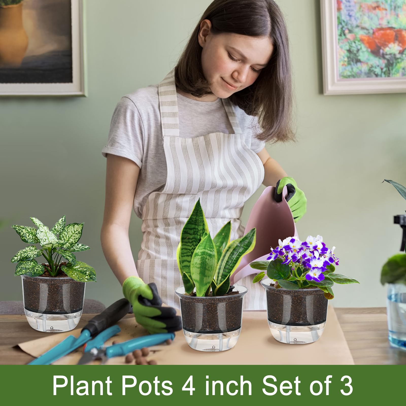 IWNTWY 4-inch pot is easy to clean and replant