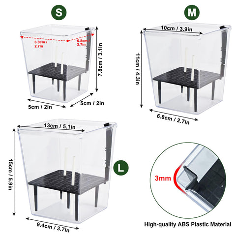 IWNTWY self-watering pot 5-inch side view highlights light weight for shelves and desks.