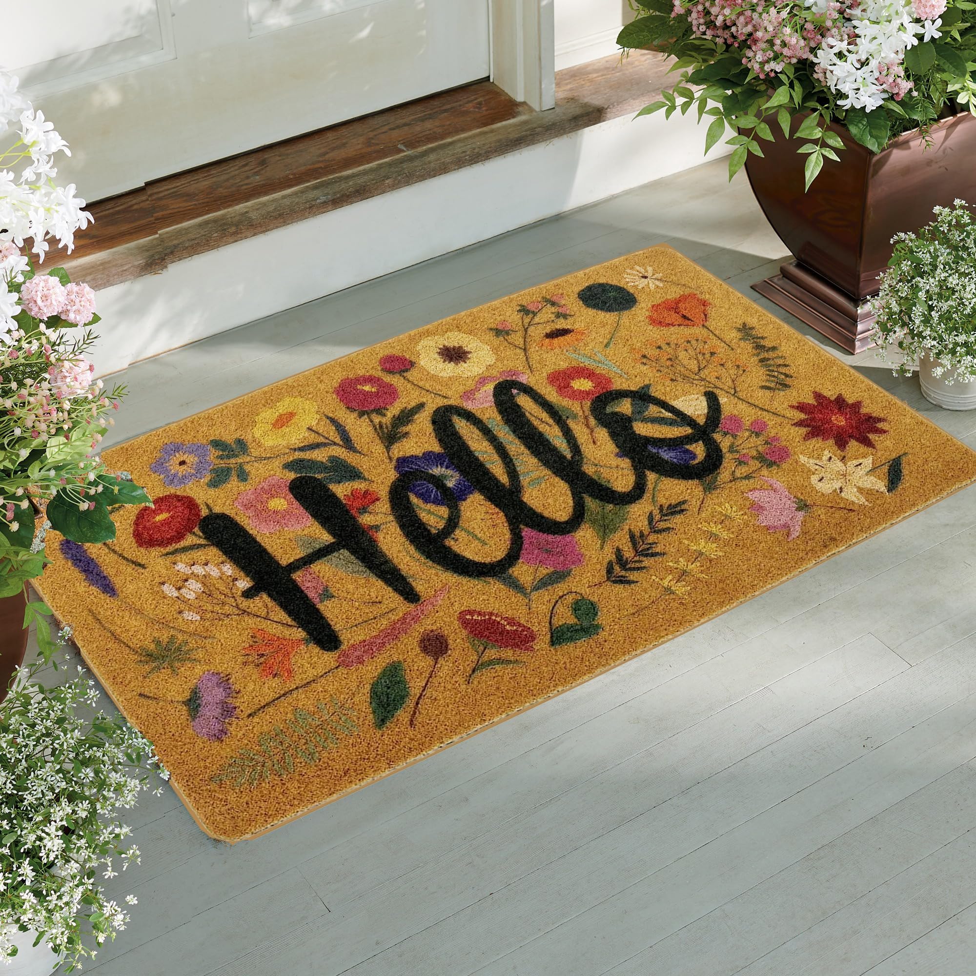 IZUS Seasonal Decor Ambiance complements year-round doorway styling.