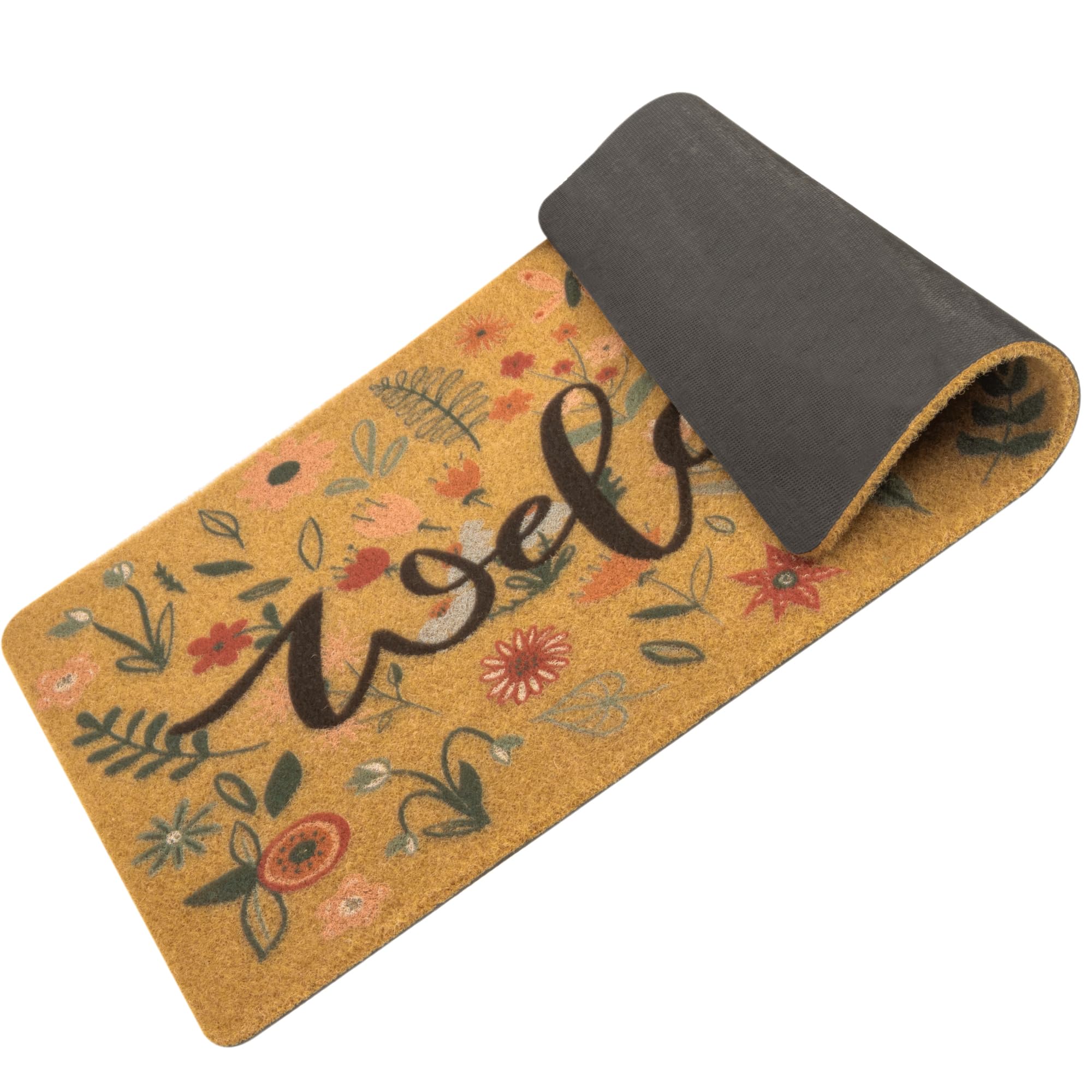 IZUS seasonal decor ready mat enhances entryways for holidays.