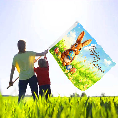 Jaailee classic Easter elements flag adds charm to garden