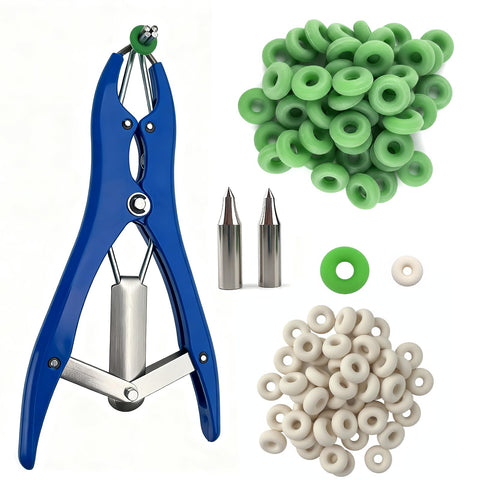 Jabcmier Goat Banding Kit applicator in stainless steel for durable, precise banding.