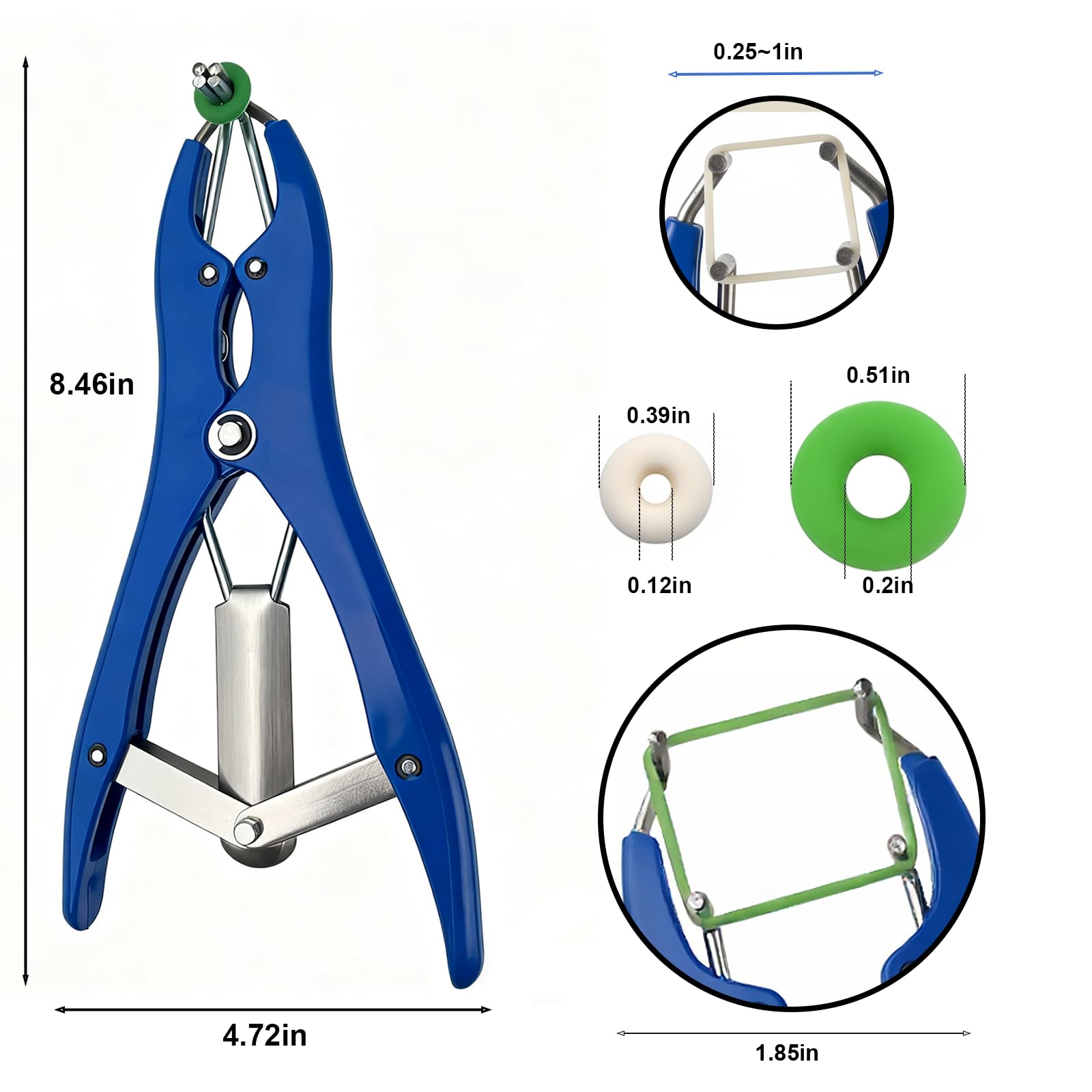 Jabcmier Goat Banding Kit small rings for newborn kids and young livestock.