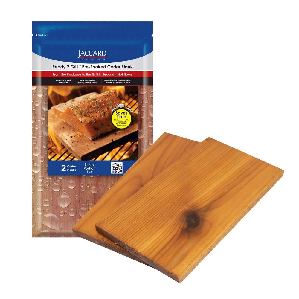 Jaccard Ready 2 Grill pre-soaked plank on grill showing moisture and heat distribution