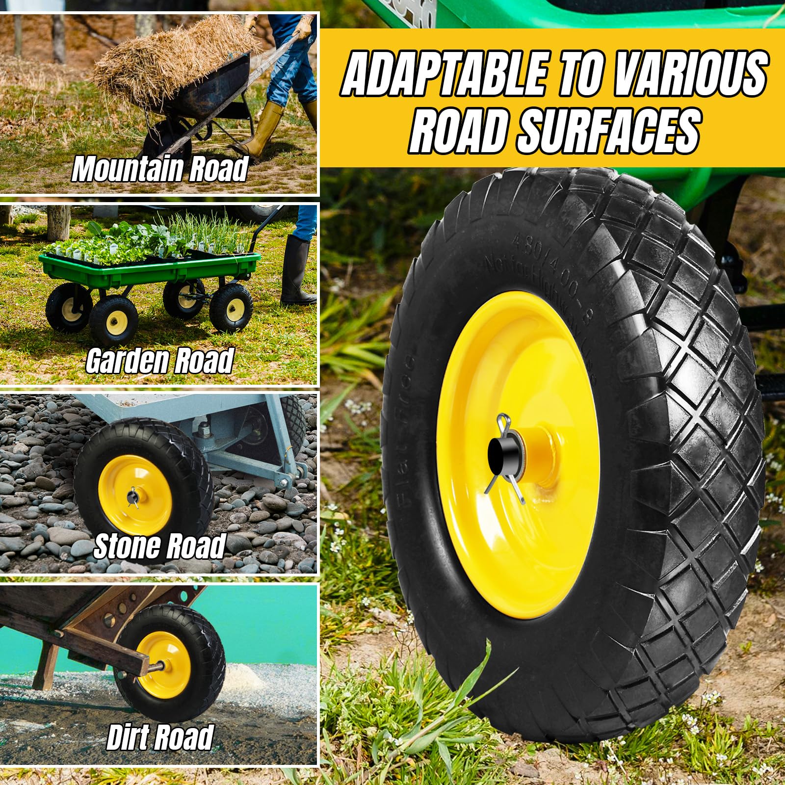 Jack Boss 0.6-inch bearing wheel for smooth rotation