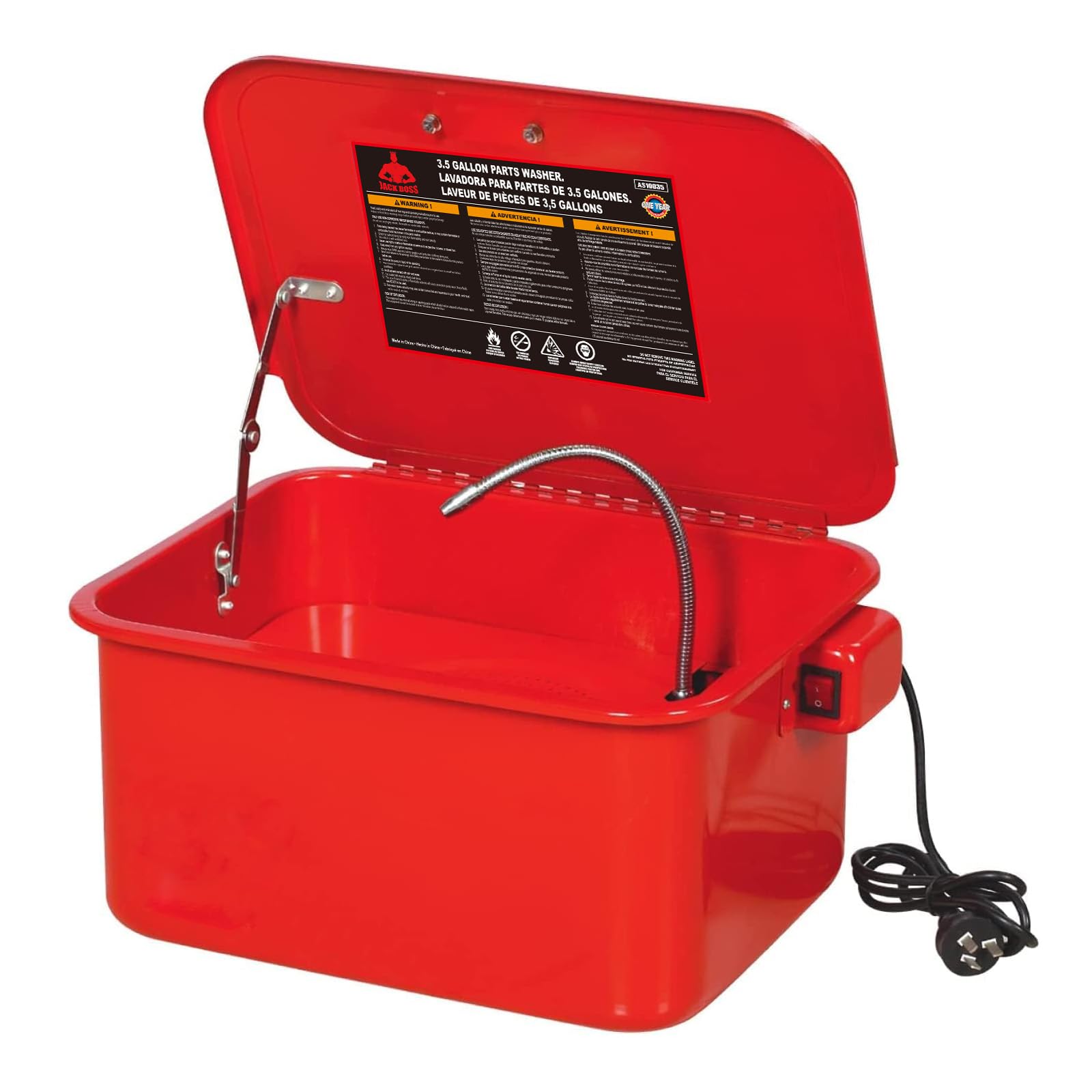 Jack Boss 3.5-gallon washer front view shows compact efficiency