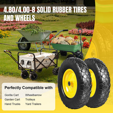 Jack Boss garden cart solid rubber tire suitable for lawn carts and trailers