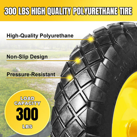 Jack Boss hand truck solid rubber tire for durable outdoor use