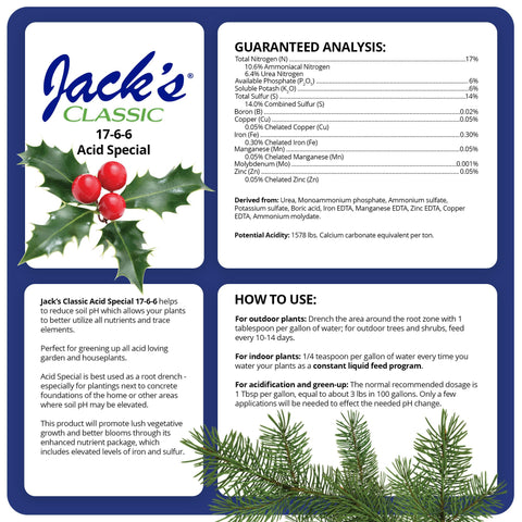 Measuring spoon included with Jack's Classic Acid Special fertilizer