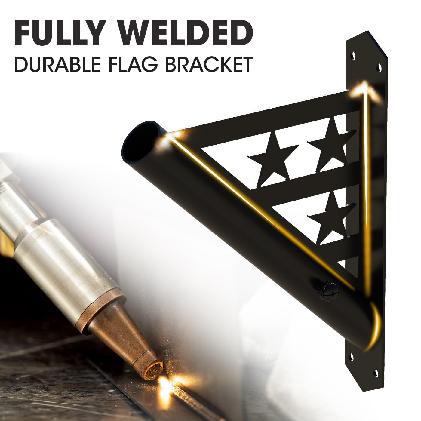 JACKCUBE DESIGN heavy-duty iron bracket with anti-rust coating for outdoor use