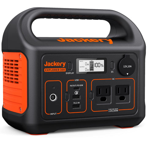 Jackery Explorer 300 293Wh battery powers devices on outdoor trips