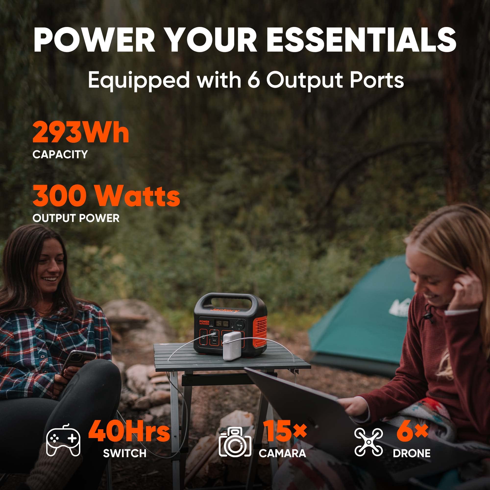 Jackery Explorer 300 recharges to 80% in about two hours