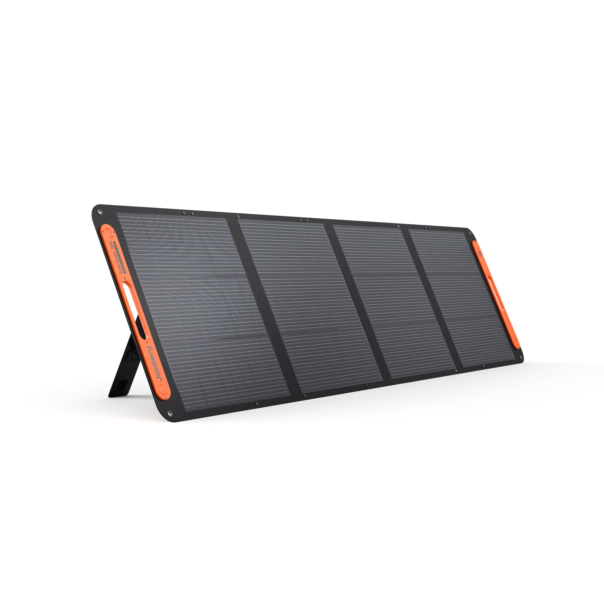 Jackery SolarSaga 200W folded panel ready for compact outdoor use.