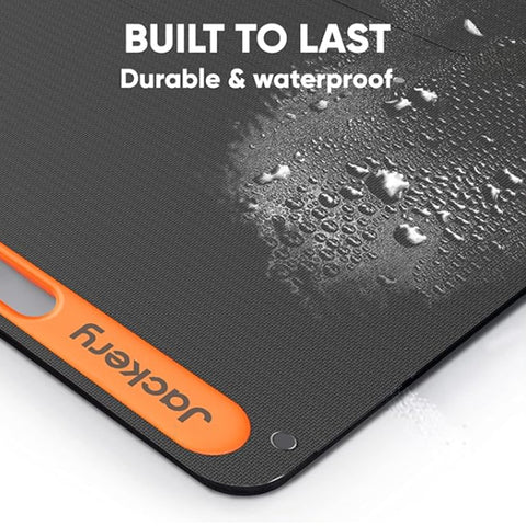 Jackery SolarSaga fast charging with six panels powering a portable station.