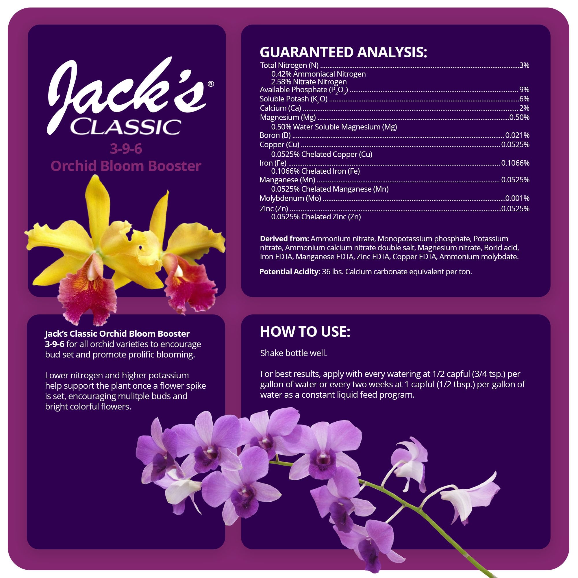 Jack's Classic measuring cup helps precise orchid feeding