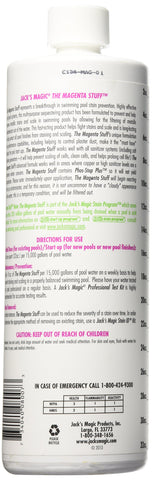 Jack's Magic The Magenta Stuff container; reduces plaster dust during startup.