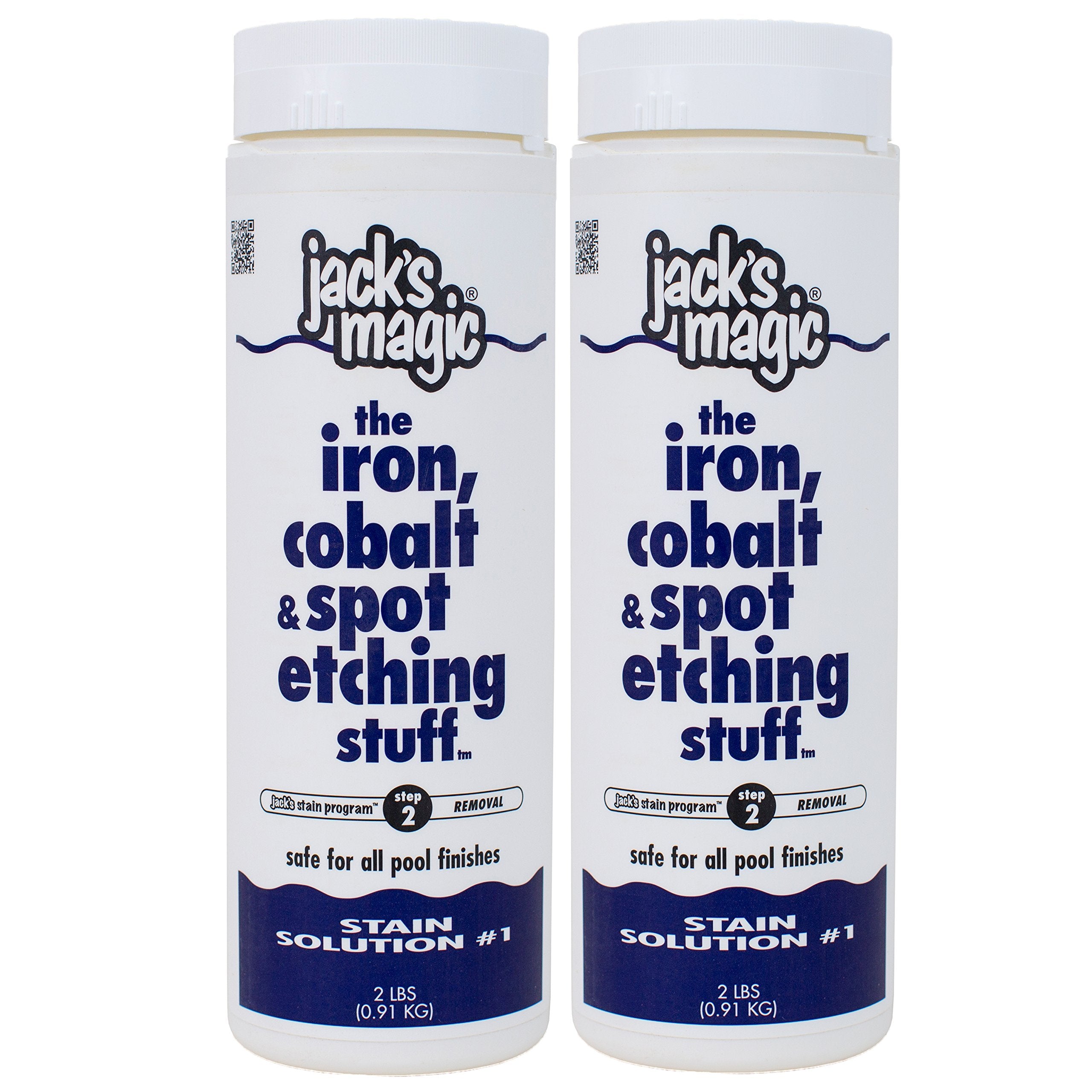 Jack's Magic Stain Solution 1 bottle removes iron stains without draining your pool.