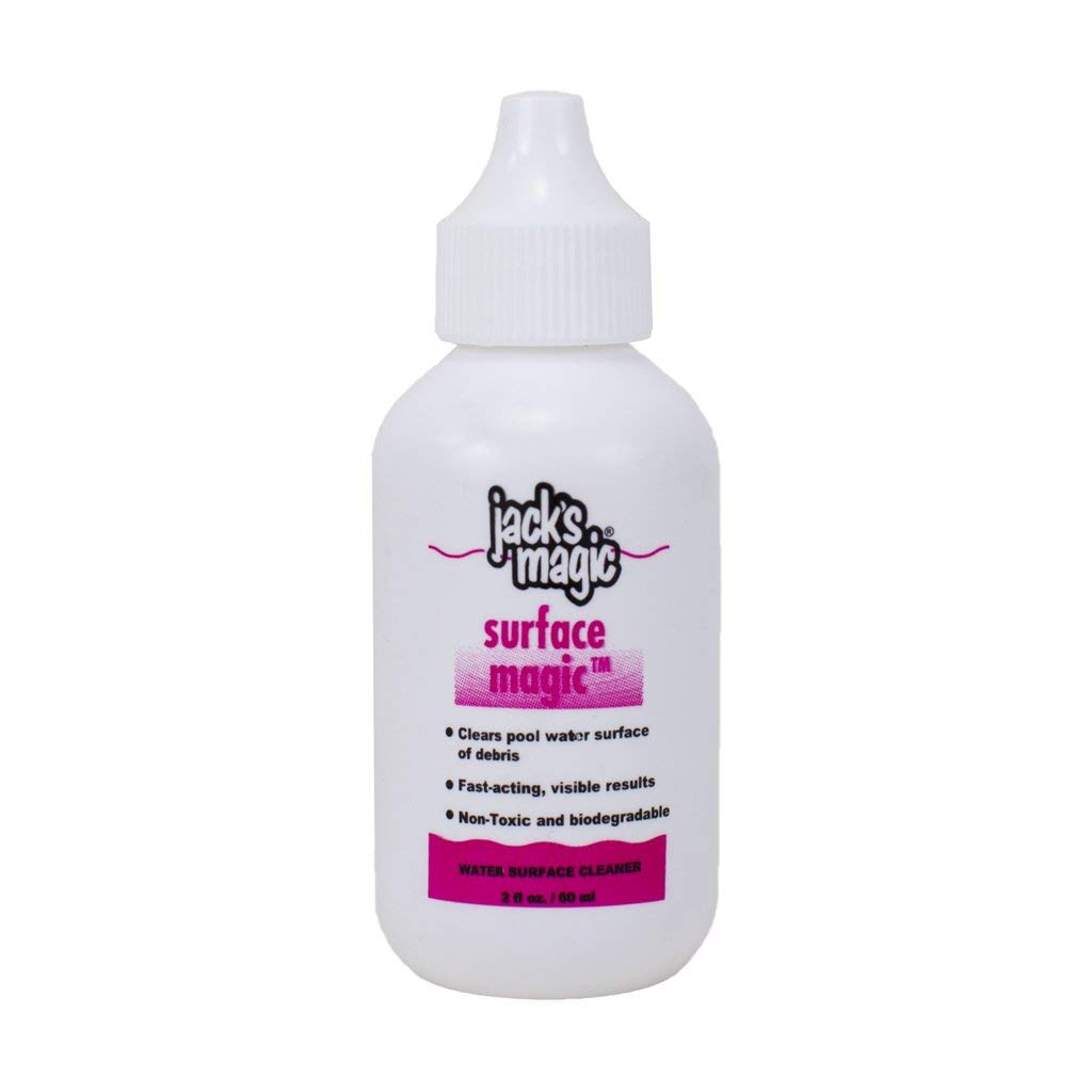 Jack's Magic Surface Cleaner 2oz bottle for quick surface debris removal and easier pool maintenance