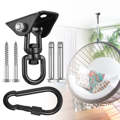 JACNITAD hammock hanging kit base anchors securely to ceiling for stable setup.