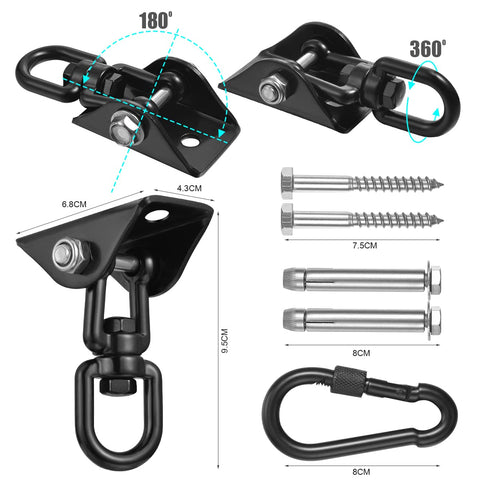 JACNITAD hammock hanging kit easy install for concrete or wood.