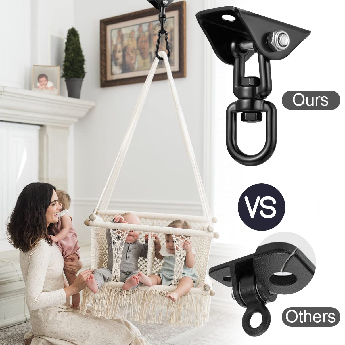 JACNITAD hanging kit supports up to 1200 lb for versatile hanging options