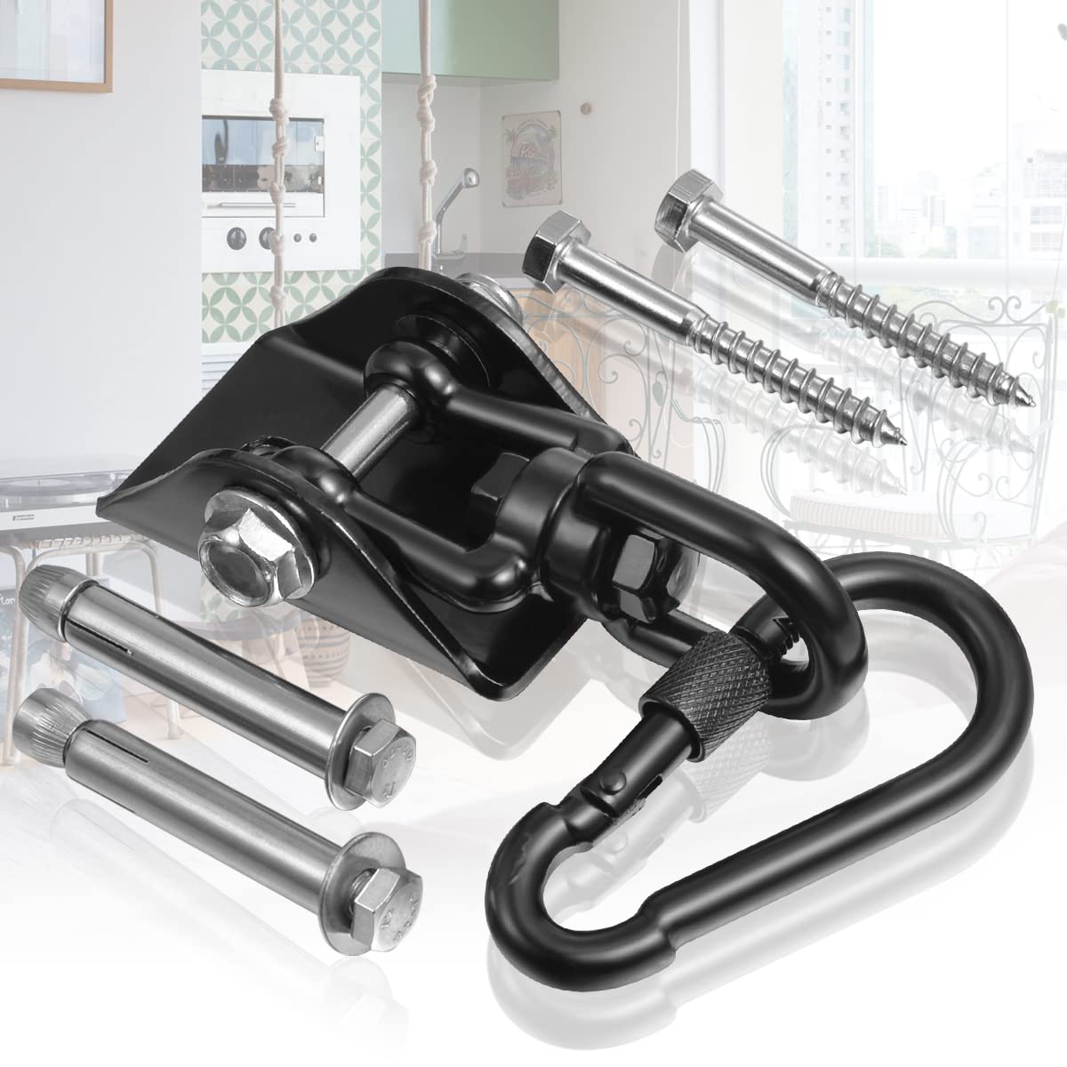 JACNITAD rotating hook enables 360-degree movement to avoid tangles