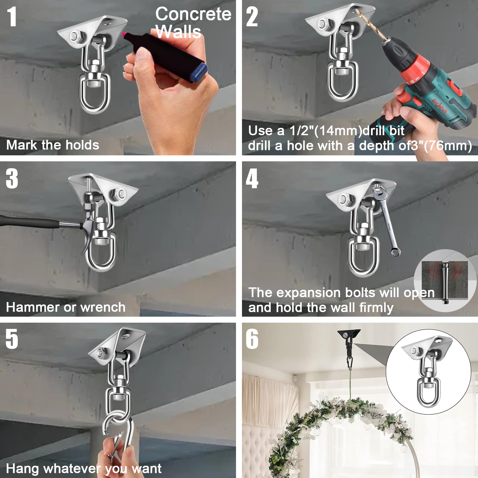JACNITAD wooden screws for wood mounting compatibility