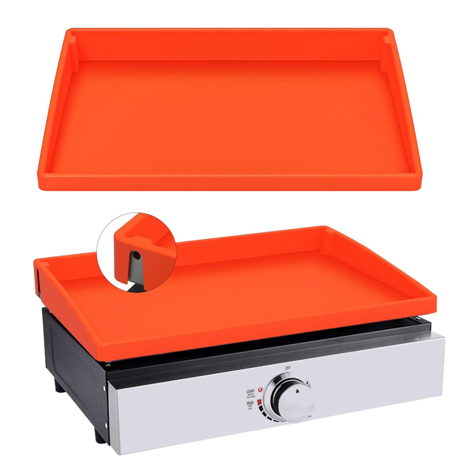 Jacooxi 17-inch griddle cover mat on Blackstone provides full top protection.