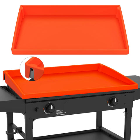 Jacooxi 28-inch silicone griddle mat top view protects the grill surface from dust