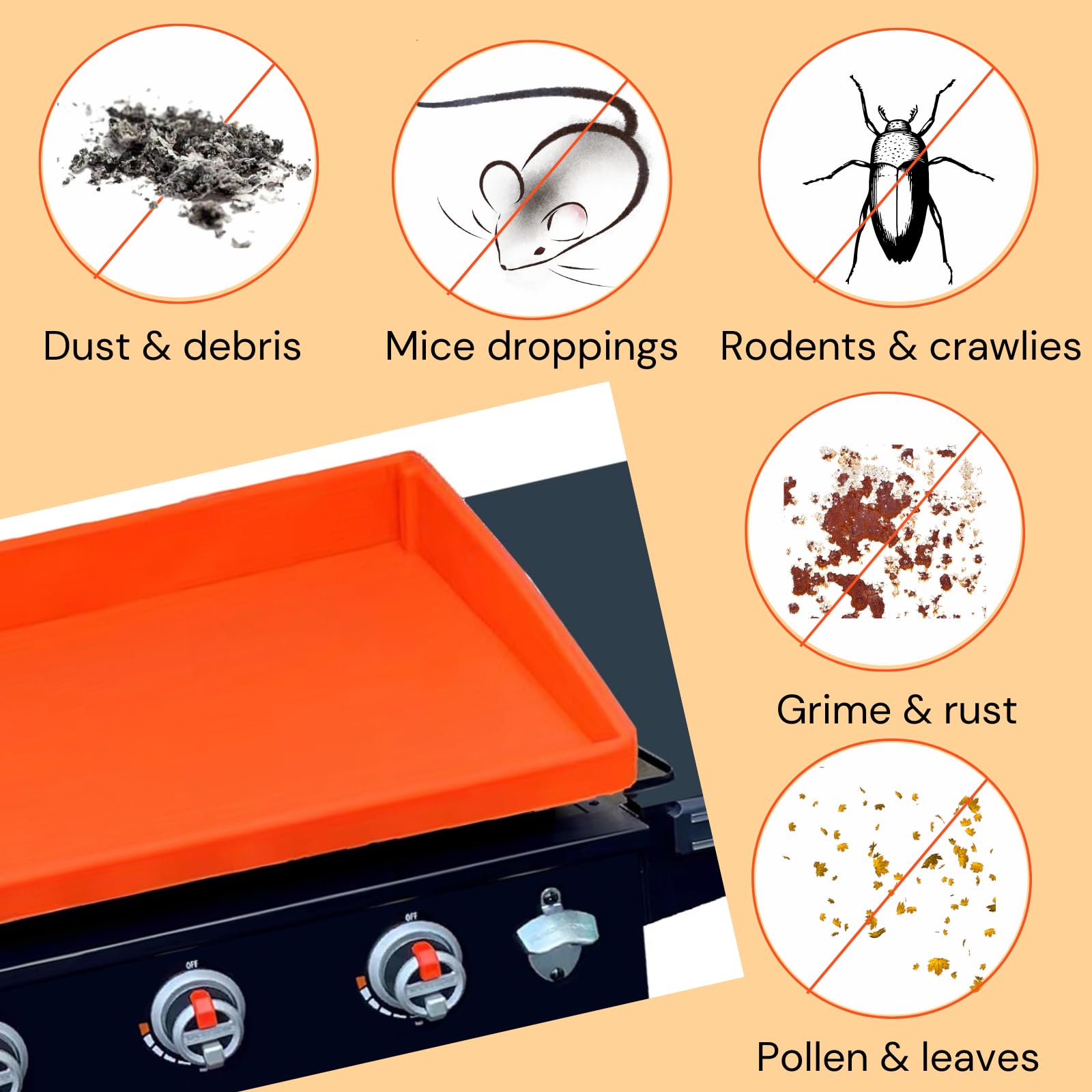 Jacooxi all-season protection keeps griddle clean between uses