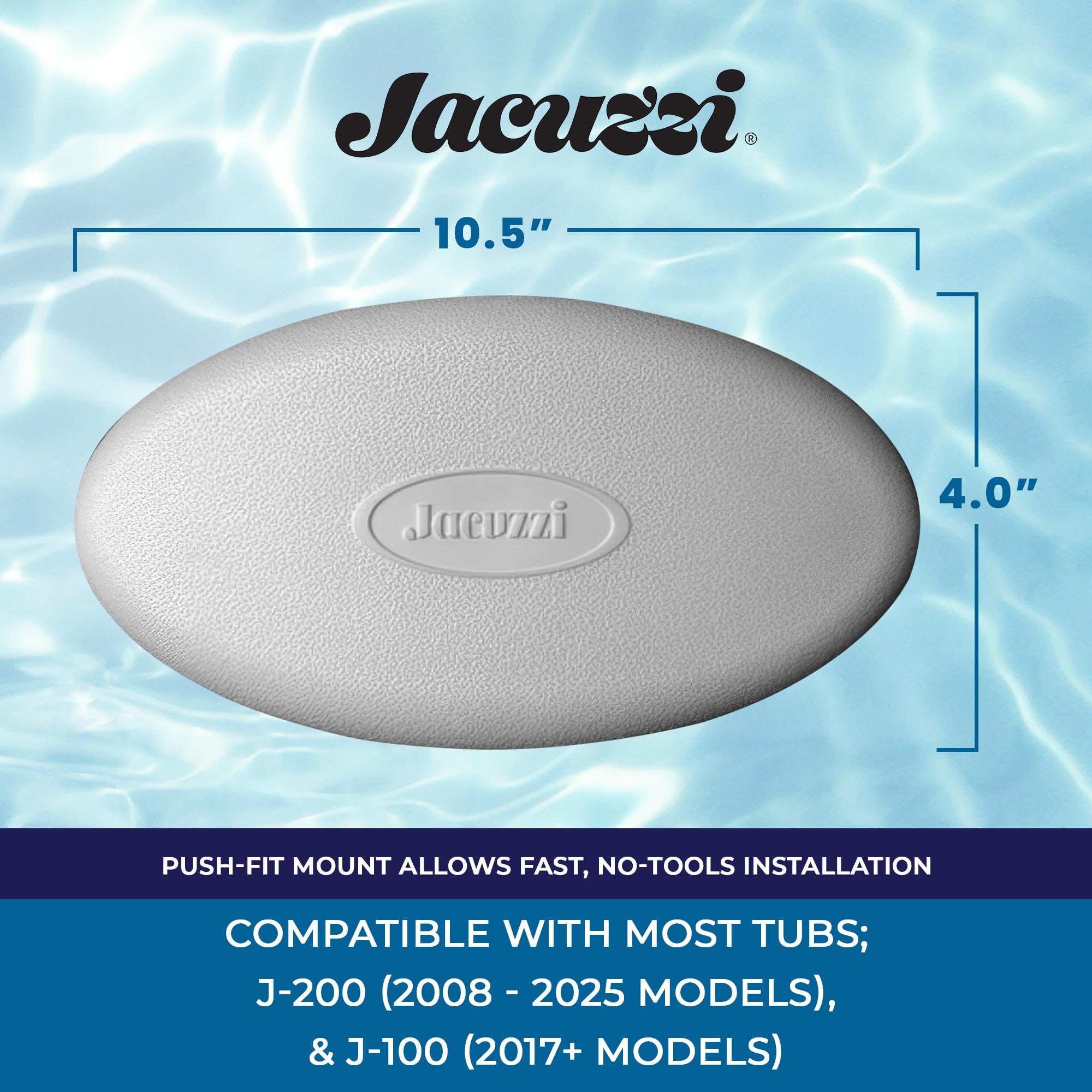 Jacuzzi J-200 pillow providing neck and shoulder support for a relaxed soak