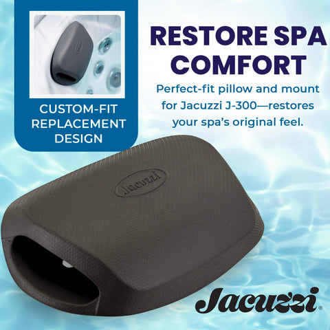 Jacuzzi 2472-135 pillow resting on tub edge for comfort